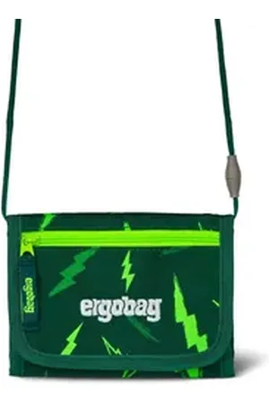 Ergobag Schulranzen Brustbeutel Bärtastisch (1 Stück), Münzfach, Fahrkartenfach, Geldbeutel grün