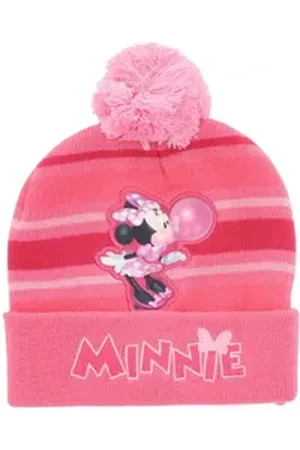 Disney Minnie Mouse Bommelmütze Bommel-Mütze – Warme Wintermütze für Kinder Onesize rosa
