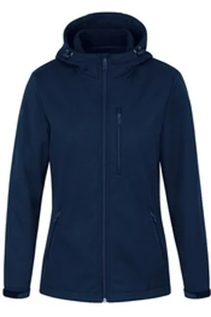 Jako Trainingsjacke Premium Softshelljacke Damen Softshelljacken Kapuze_Kordelzug blau 46