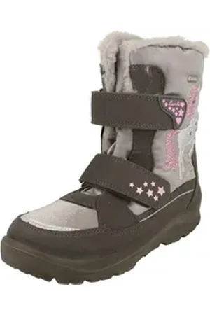 Lurchi 63L1073004 Mädchen Stiefel Sympatex gefüttert Einhorn Winterboots Blinkend grau 33 EU