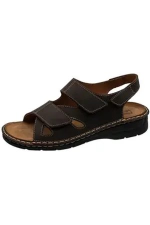 Fischer Markenschuh Andreas Sandalette aus Nubukleder, gepolsterte Ledereinlegesohle herausnehmbar braun 40 EU