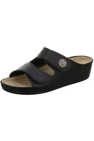 Afs 2095H23 Hallux Pantolette Größe 36 37 38 39 40 41 42 43 schuhe damen bekleidung bequem und komf schwarz 38 EU