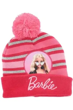 Barbie Bommelmütze Bommel-Mütze – Warme Wintermütze für Kinder Onesize rosa