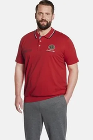 Charles Colby Poloshirt EARL JOYLIN mit eleganten Details rot 4XL (68/70)
