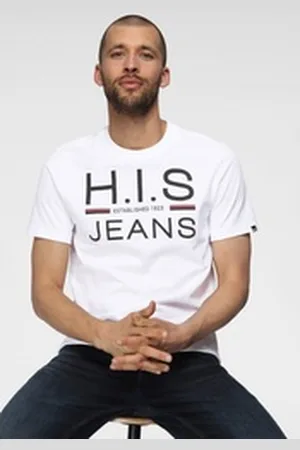 H.I.S H.I.S Rundhalsshirt (Packung, 2er-Pack) schmal geschnitten, bedrucktes Design, Rundhals, aus Baumwolle bunt XL (56/58)