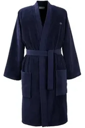 Lacoste Bademantel L DEFILE, 100% Baumwolle, mit modernem Design blau xs