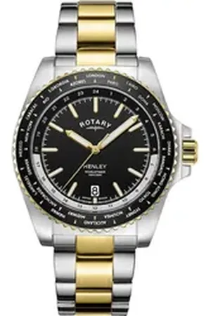Rotary Quarzuhr GB05371/04 Henley World Timer Herrenuhr 41mm 10ATM GB05371/04 Henley World Timer Herrenuhr 41mm 10ATM