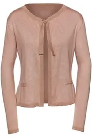 CRÉATION L Strickjacke CRéATION L PREMIUM Damen Luxus-Strickjacke mit Seide, beige 44