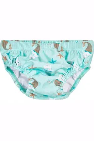 Playshoes Badehose UV-Schutz Windelhose Einhornmeerkatze grün 74/80 - ca. 9-12 Monate