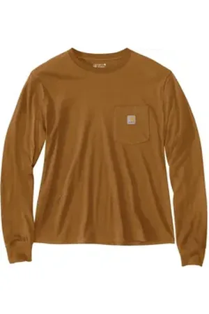 Carhartt Langarmshirt Damen Langarmshirt Lightweight L/S Pocket braun XL