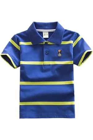 DEBAIJIA Poloshirt Jungen Poloshirt Kinder Oberteile T Shirts 1-12T Baumwolle Sommer blau 110