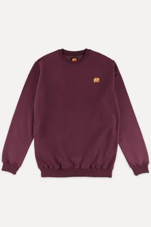 TRENDSPLANT Rundhalspullover Organic Essential Sweater Burgundy rot M