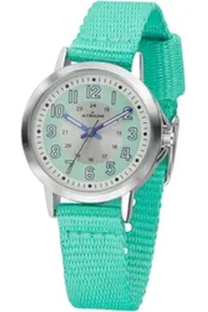 ATRIUM Quarzuhr A46-13, Armbanduhr,Kinderuhr,Lernuhr,Mädchen,Jungen, Schulanfang,Geschenkidee grün