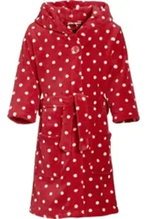 Playshoes Bademantel Fleece-Bademantel Punkte rot 158/164
