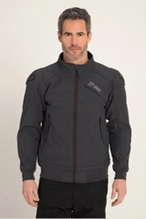 JP 1880 Parka Motorrad-Jacke San Remo Softshell grau XL