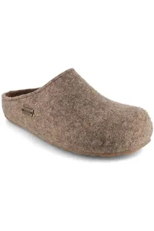 Haflinger Filz-Pantoffel Grizzly Michel Hausschuh breites Komfortfußbett beige 42 EU
