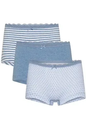 COMAZO Slip Mädchen Hipster 2719 (Packung, 3-St) gerader Beinausschnitt blau|bunt 104