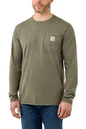 Carhartt Langarmshirt Herren Langarmshirt Force Flex Pocket grün XL