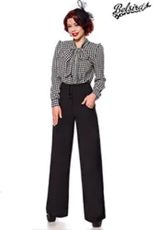 Belsira Homewearhose Marlenehose - (3XL,L) schwarz 2XL