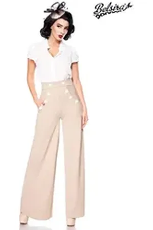 Belsira Homewearhose Marlenehose - (2XL,3XL,L,M) beige|braun 2XL