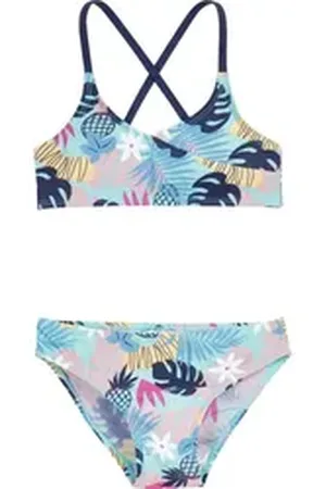 Playshoes Bügel-Bikini UV-Schutz Bikini Blumen blau 98/104 - ca. 3-4 Jahre