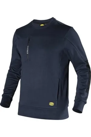 Diadora Utility Rundhalspullover Sweatshirt Crew Litework blau L