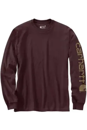 Carhartt Langarmshirt Herren Langarmshirt Relaxed Fit Heavyweight Long-Sleeve Logo Sleeve Graphic Adult rot XL