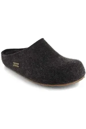 Haflinger Filz-Pantoffel Grizzly Michel Hausschuh breites Komfortfußbett grau 38 EU