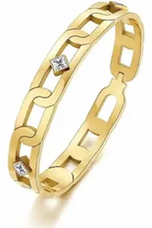 Brosway Kette mit Einhänger Elegant gold-plated bracelet with crystals With You BWY20