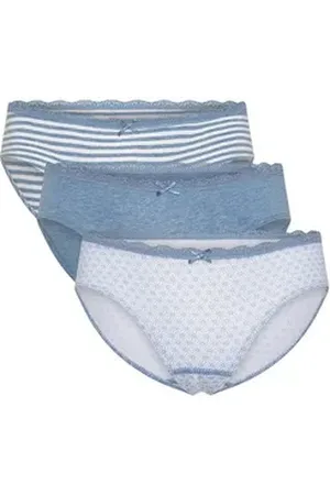 COMAZO Slip Mädchen Slip 2719 (Packung, 3-St) gerundeter Beinausschnitt blau|bunt 104