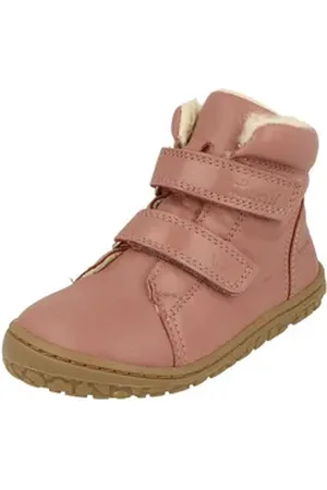 Lurchi 63L4003001 Mädchen Barfußschuhe Leder gefüttert Winterboots Klettverschluss rosa 26 EU