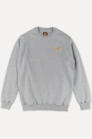 TRENDSPLANT Rundhalspullover Organic Essential Sweater Heather Grey grau XL