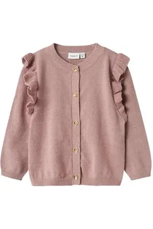 NAME IT Strickjacke NMFABINNE LS KNIT CARD NOOS rosa 74