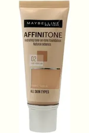 Maybelline NEW YORK Foundation Affinitone Feuchthalte-Make-up 02 Light Porcelain 30ml