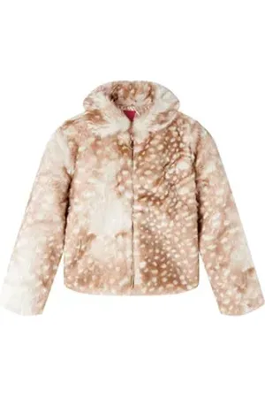 vidaXL Wintermantel Kindermantel Kunstpelz Cognac 116 braun 116 (5-6 J)