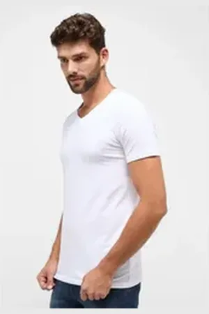 ETERNA V-Shirt weiß S
