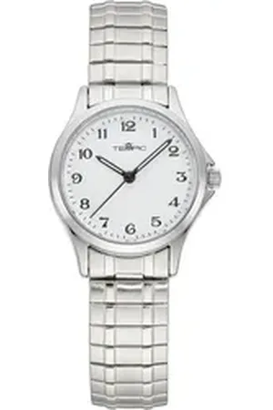 TEMPIC Quarzuhr, Armbanduhr, Damenuhr, analog, Flexband, Zugband silberfarben