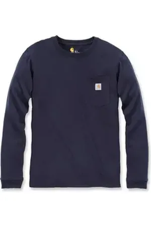 Carhartt Langarmshirt Damen Langarmshirt Work Pocket blau L
