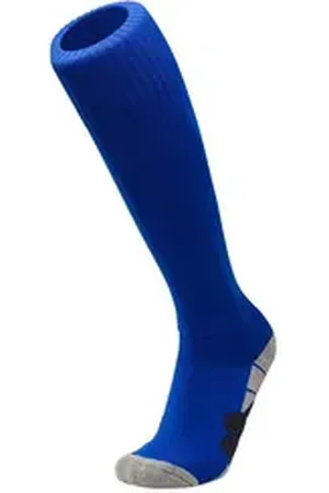 DEBAIJIA Fußball Stutzenstrümpfe Unisex Fußballsocken Sportsocken Knie Lang Atmungsaktiv blau L(EU 40-43)