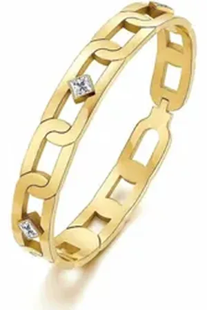 Brosway Kette mit Einhänger Elegant gold-plated bracelet with crystals With You BWY20