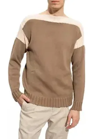 Fendi Strickpullover FF Inlay Knitted braun M