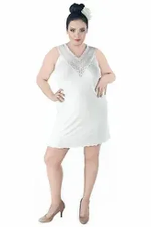 Andalea Negligé - ecru Chemise SW/118 Sexy Work Kollektion - (38/40,42 bunt 38/40