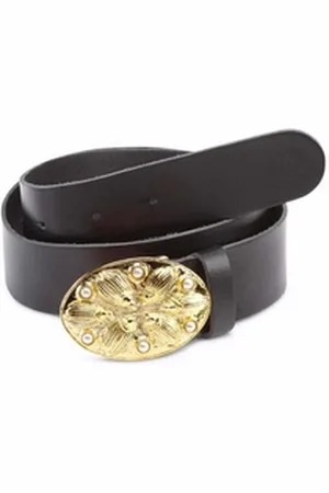 Heine Hüftgürtel Damen Leder-Gürtel, schwarz schwarz