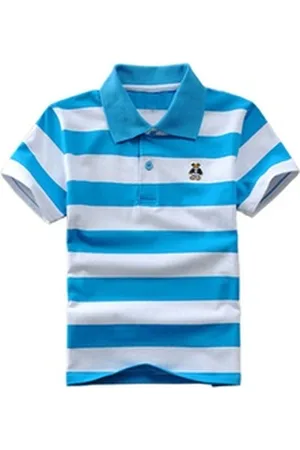 DEBAIJIA Poloshirt Jungen Poloshirt Kinder Oberteile 1-12T T Shirts Baumwolle Sommer blau 150