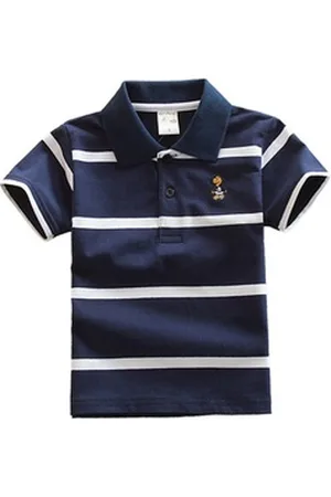 DEBAIJIA Poloshirt Jungen Poloshirt Kinder Oberteile T Shirts 1-12T Baumwolle Sommer blau 110