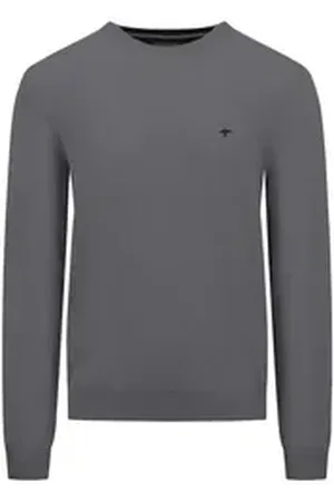 Fynch-Hatton Rundhalspullover grau M
