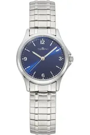 TEMPIC Quarzuhr, Armbanduhr, Damenuhr, analog, Flexband, Zugband silberfarben