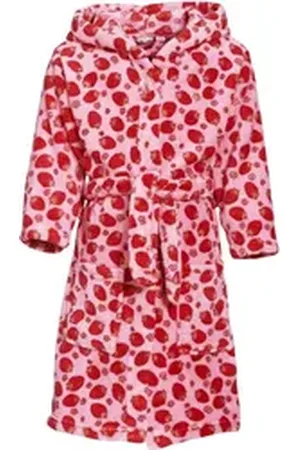 Playshoes Bademantel Fleece-Bademantel Erdbeeren rosa 146/152 - ca. 11-12 Jahre