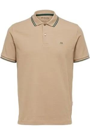 SELECTED HOMME Poloshirt SLHDANTE SPORT (1-tlg) aus Baumwolle beige XL