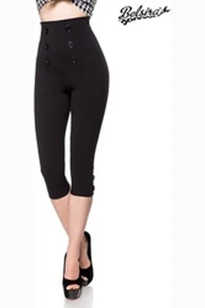 Belsira Homewearhose - Caprihose - (2XL,3XL,L,M) schwarz L